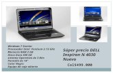 Windows 7 Starter Procesador Intel Pentium 2.13 GHz Memoria RAM 2 GB Disco Duro 500 GB sistema Operativo de 3 Bits Pantalla de 14" Color Negro Equipo de.