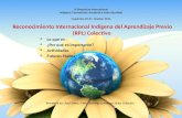 V Simposium Internacional Indigena: Cosmovision Ancestral e Interculturidad Coquimbo 29-31, October 2014 Reconocimiento Internacional Indígena del Aprendizaje.