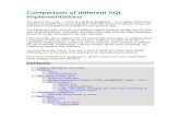 Comparison of Different SQL Implementations 1