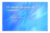 15 Minute Guide-XP Lockdown