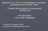 CN - Session 12 13 15 Hobsbawm Nations and Nationalism