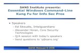 Essential Windows Command Line Kung-Fu for InfoSec Pros