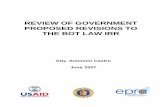 Review of Government Proposed Revision to the Bot Law Irr