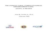 The Agricultural Competitiveness Enhancement Fund (Acef) a Review