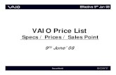 Sony Vaio Price List