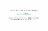 Missouri Behavioral Health Services Manual 2013