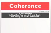 Coherence, Cohesion, Unity