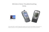 Wireless Voice Troubleshooting Hints