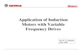 Application of induction motor with variable speed drive