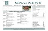 March-April Sinai News 2013