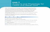 Unit 7, Anatomy and Physiology for Health and Social Care