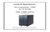 Accupower TN2 6-10kVA On-Line UPS User Manual