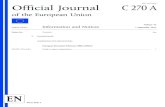 Official Journal of the European Union C 270 A