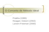 O Conceito de Método Ideal Prabhu (1995) Reagan; Osborn (2002) Larsen-Freeman (2000)