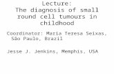 Lecture: The diagnosis of small round cell tumours in childhood Coordinator: Maria Teresa Seixas, São Paulo, Brazil Jesse J. Jenkins, Memphis, USA.