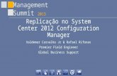 Management Summit 2013 Replicação no System Center 2012 Configuration Manager Valdemar Carvalho Jr & Rafael Rifonas Premier Field Engineer Global Business.