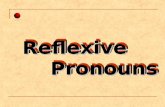 Reflexive Pronouns PronounsReflexive Reflexive Reflexive Reflexive Reflexive.