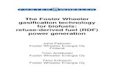 121817178 the Foster Wheeler Gasification Technology for Biofuels Refuse