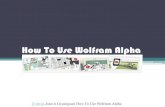 How To Use Wolfram Alpha
