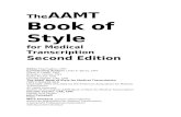 AAMT Book of Style for MT