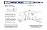 Weider Pro 3200 User's Manual