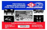 TECHNICAL SPECIFICATIONS FOR TIG WELDING