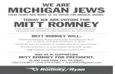 Detroit Jewish News Ad for Romney