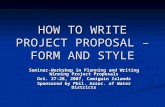 Writing Module 5 (Pp) - How to Write Project Proposal, Form and Style.ppt.Backup