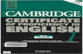 Cambridge CPE - Certificate of Proficiency in English 1 with answers