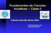 Fundamentos de Ciencias Acuáticas – Clase 0 Fabrizio Marcillo Morla MBA barcillo@gmail.com (593-9) 4194239.