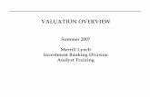Merrill Lynch 2007 Analyst Valuation Training