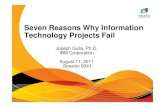Seven Reasons Why Information Technology Projects Fail