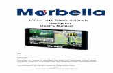 Marbella iNav 410 Sleek 4.3inch Navigator - Hardware Instruction Manual