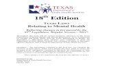 18th Edition Texas Laws for Mental Health