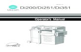 Minolta Di251 Operator's Manual
