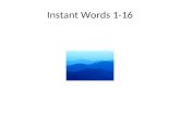 Instant Words 1 16