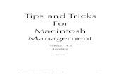 Tips and Tricks For Macintosh Management
