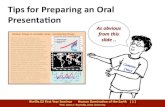 TIPS: Preparing slides for an oral presentation