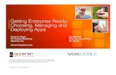 Getting Enterprise Ready: Choosing, Managing and Deploying Apps