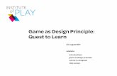 The Game as Design Principle