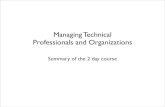 Managing Technical Professionals