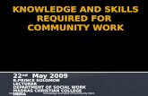Knowledge and skills required for Community Work
