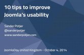 10 tips to improve Joomla’s usability