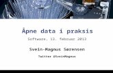Åpne data i praksis (Software 2013)
