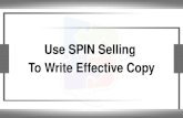 Use spin selling to write effective copy