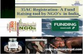 35AC Registration-  A Fund raising tool by NGO’s