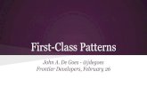 First-Class Patterns