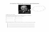 Creative Writing Course Worksheets