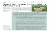 Small Ruminant Sustainability Checksheet