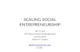 Scaling Social Entrepreneurship MIT Sloan Lectures 2014